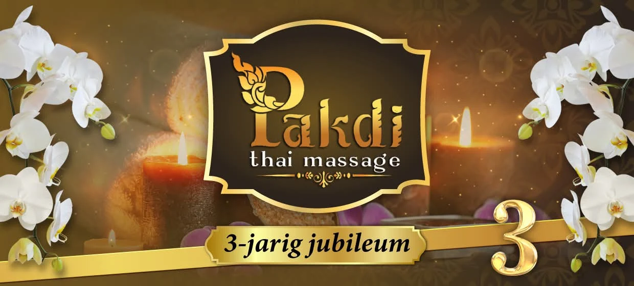 Pakdi Thai Massage cadeaubon 3-jarig jubileum